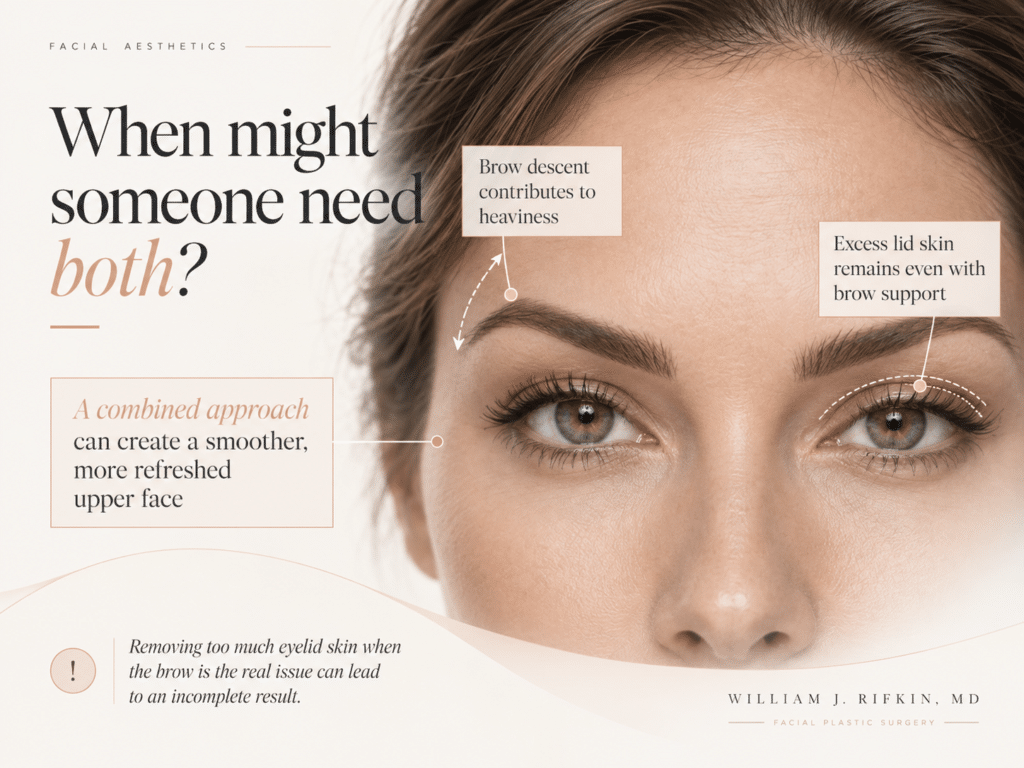 Upper Blepharoplasty or Brow Lift? How to Know Which May Be Right for You 4 Combined upper blepharoplasty and brow lift